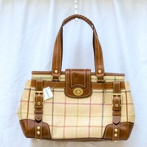 NWT COACH PLAID TATTERSALL TOTE